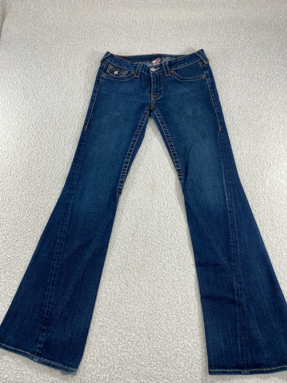 True Religion Women's Dark Indigo Flare Jeans